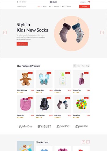 婴儿用品商店HTML5模板-小栈资源网