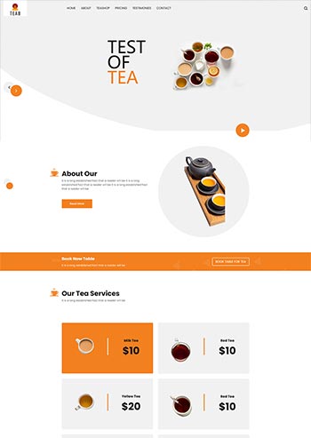 HTML5茶类饮品店宣传网站模板-小栈资源网