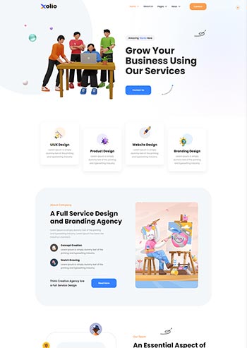 创意设计服务机构前端静态HTML5网站模板-小栈资源网