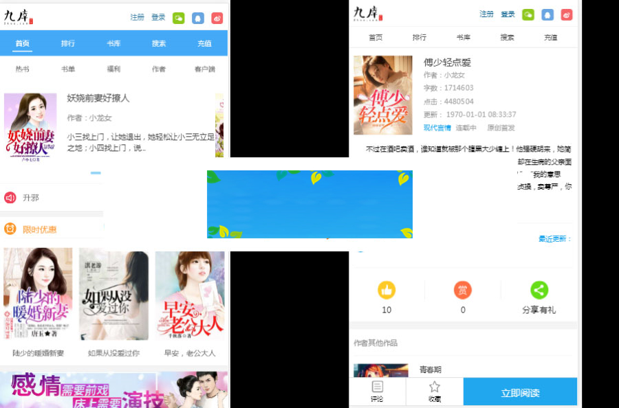 图片[2]-仿九库文学网小说网站源码+支付接口+WAP火车头采集-小栈资源网