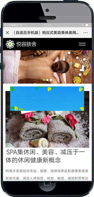 图片[2]-织梦dedecms响应式美容美体SPA养生会所网站模板(自适应手机移动端)-小栈资源网