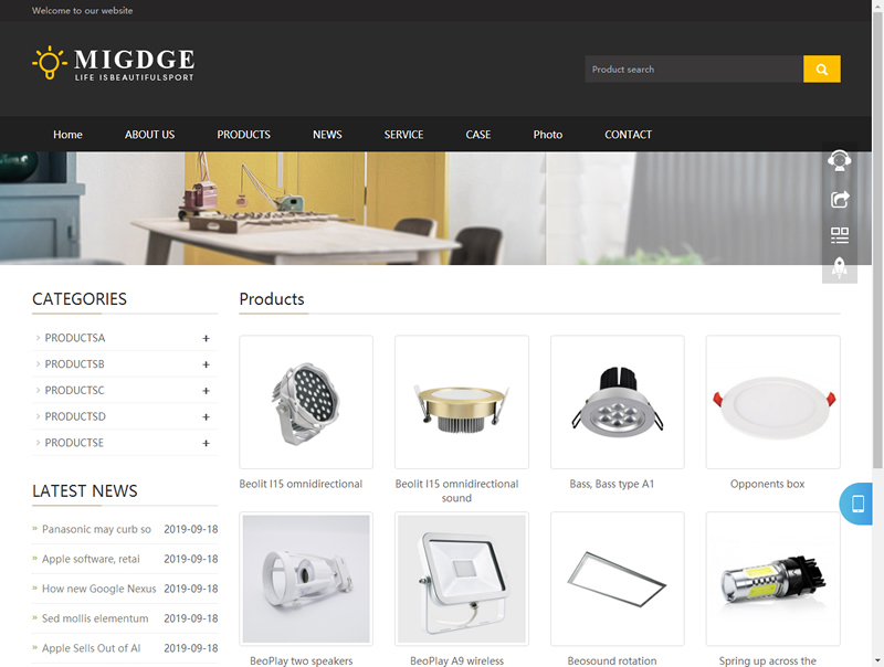 图片[2]-（自适应手机版）响应式灯具网站源码 灯饰产品英文外贸织梦模板-小栈资源网