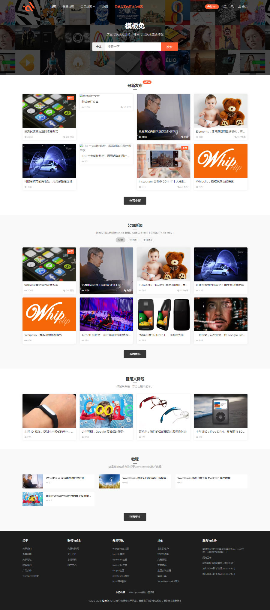图片[1]-模板兔WordPress收费付费下载资源主题 Modown V1.75 免授权版-小栈资源网