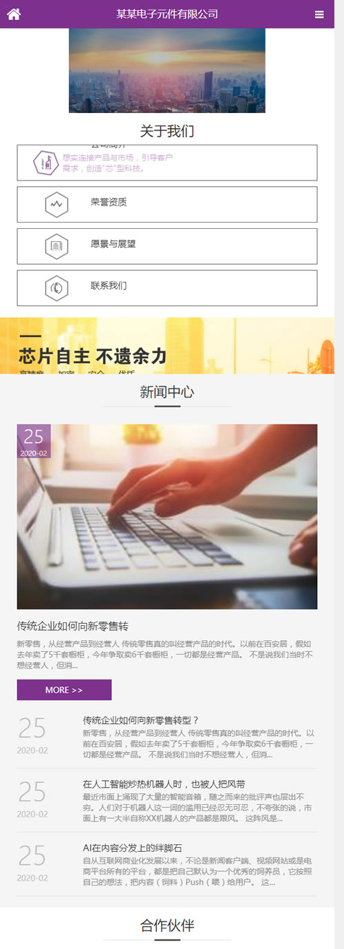 图片[2]-(自适应手机版)响应式电子芯片研发设计类网站源码 HTML5电子元件织梦模板-小栈资源网