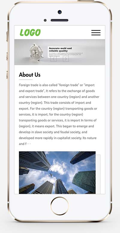 图片[2]-(自适应手机端)绿色五金零件英文外贸网站源码 精密模具零件加工类pbootcms网站模板-小栈资源网