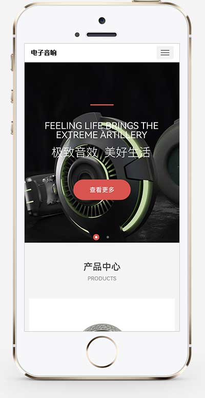图片[2]-(自适应手机端)html5智能音响设备网站源码 pbootcms响应式数码电子产品网站模板-小栈资源网
