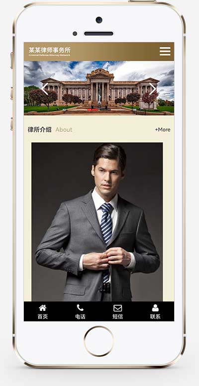 图片[2]-(自适应手机端)响应式法律律师事务所网站源码 刑事辩护法律资讯网站pbootcms模板-小栈资源网