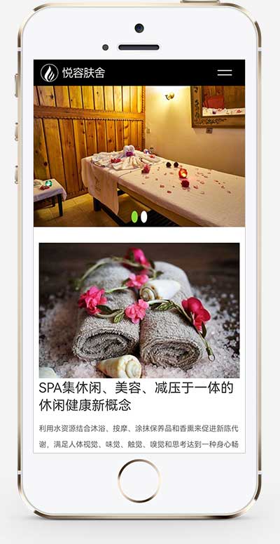 图片[2]-(自适应手机端)响应式HTML5美容养生会所网站源码 美容美体类网站pbootcms模板-小栈资源网
