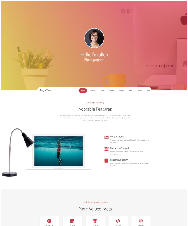 图片[1]-响应式个人简历作品展示网页模板-小栈资源网