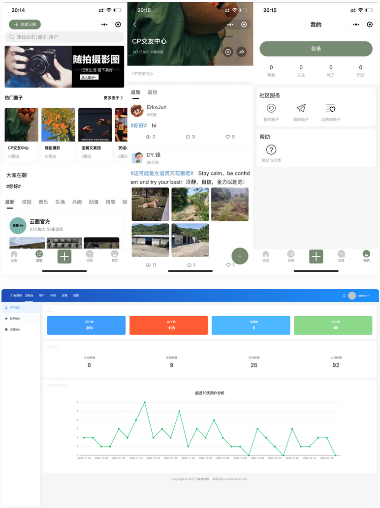 图片[1]-最新版云喵圈子全开源系统源码 兴趣社区交友圈子系统小程序源码 | THINKPHP框架后台-小栈资源网