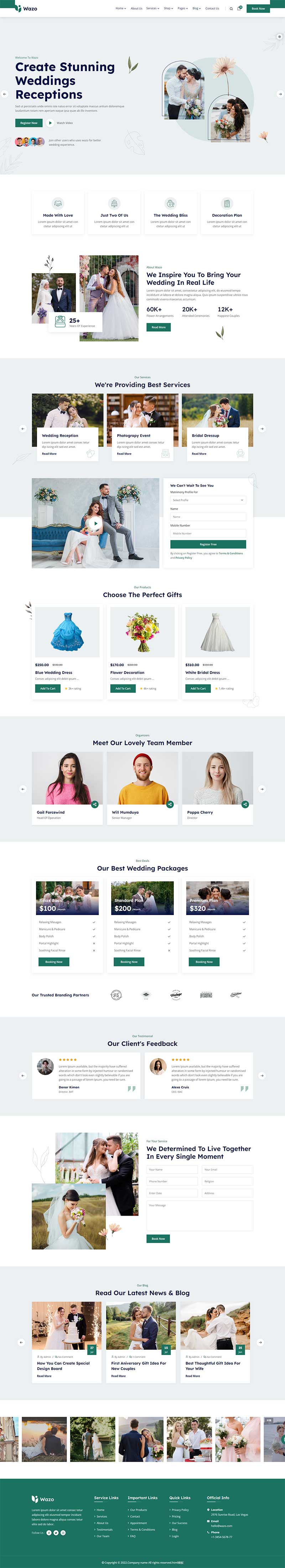 图片[1]-婚礼婚庆婚纱摄影服务网站模板-小栈资源网