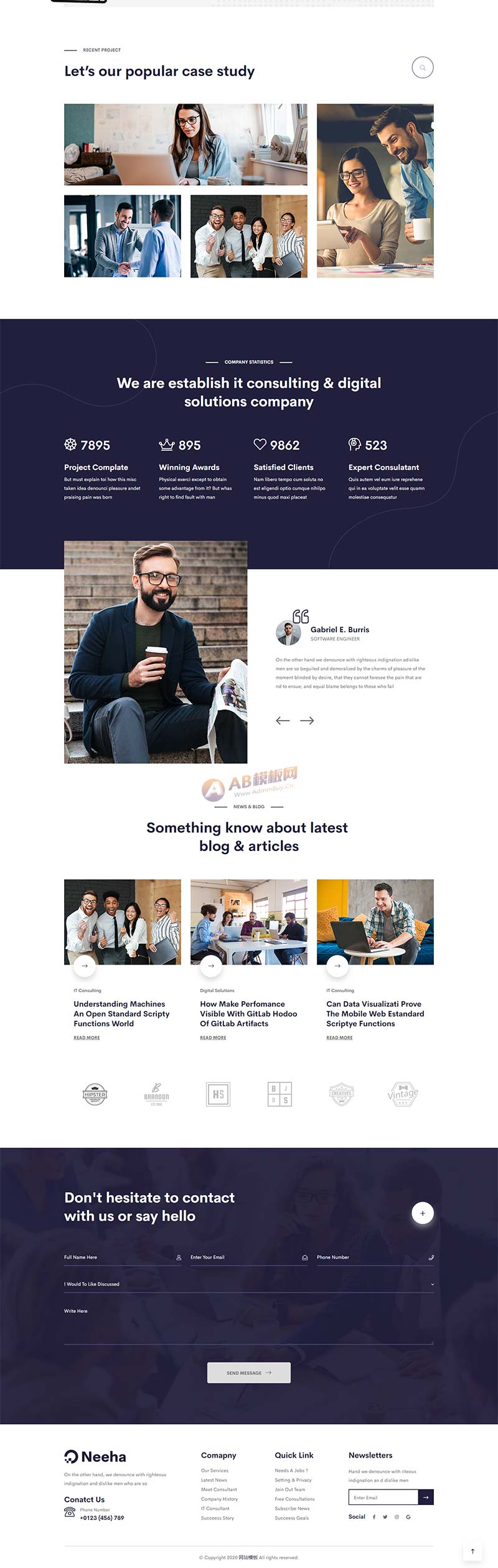 图片[1]-IT网络安全技术服务静态html网站模板-小栈资源网