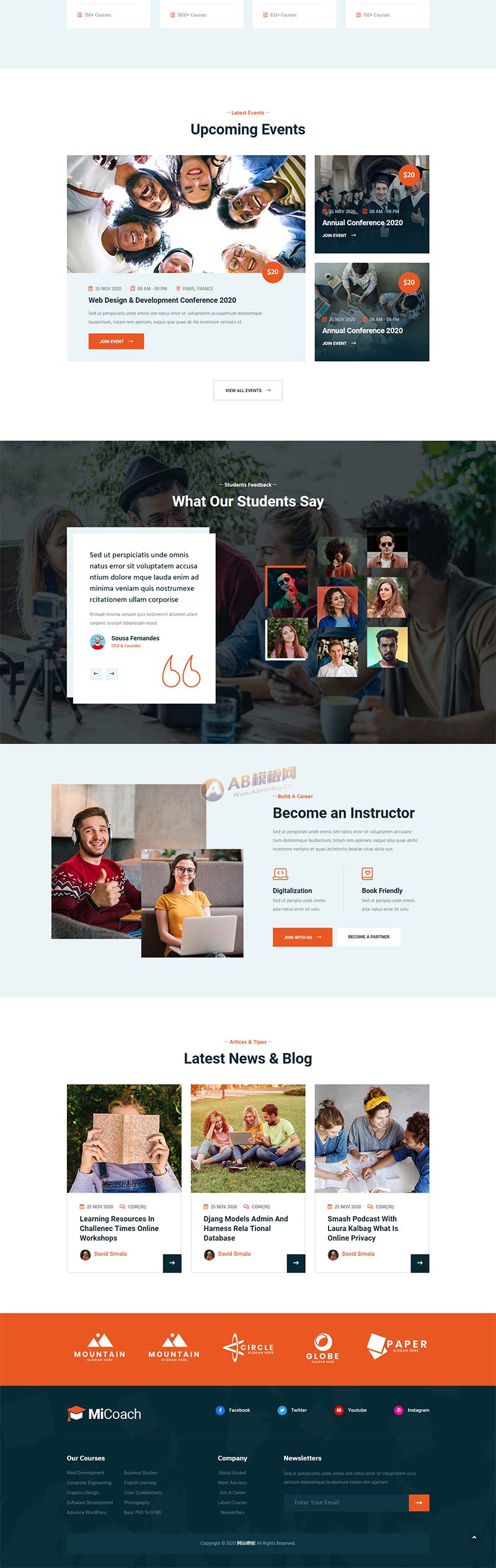 图片[1]-响应式在线课程教育培训行业HTML5静态网站模板-小栈资源网