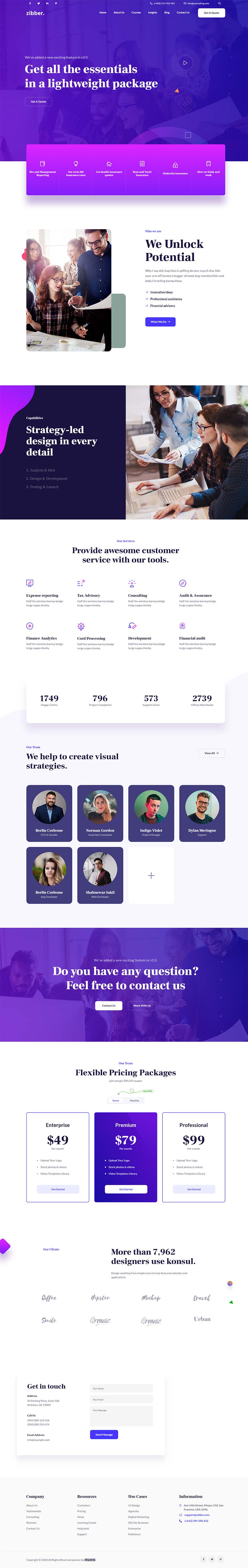 图片[1]-蓝紫色商务投资咨询公司HTML5模板-小栈资源网