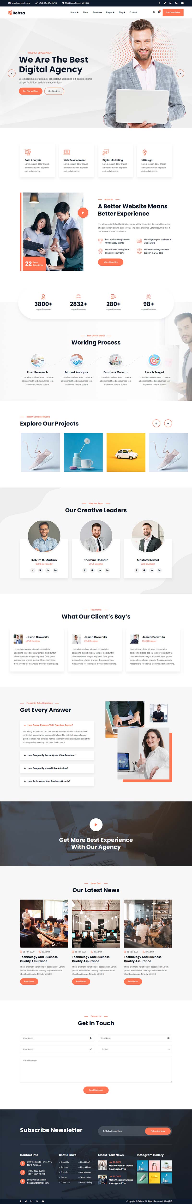 图片[1]-浅色系多用途的公司业务展示html模板-小栈资源网