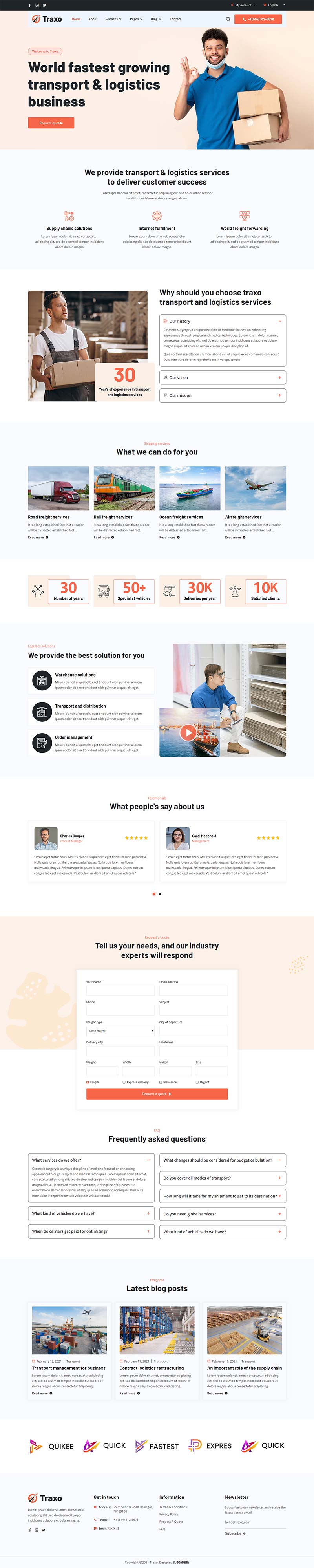 图片[1]-多用途的物流快递公司静态HTML模板-小栈资源网