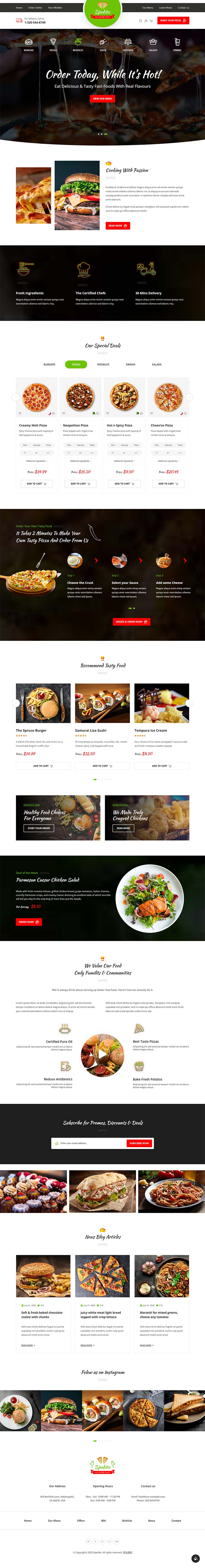 图片[1]-快餐美食预订官网html模板-小栈资源网