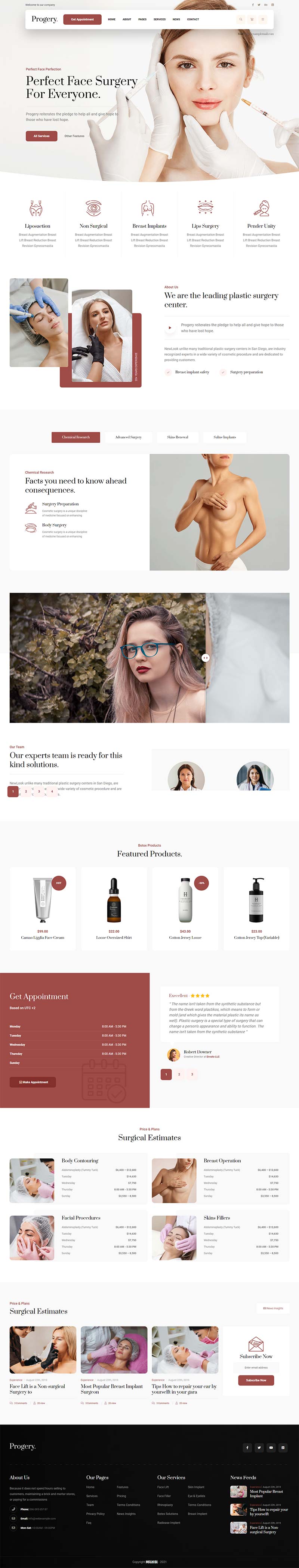 图片[1]-咖啡色整形美容外科医院主页html5模板-小栈资源网