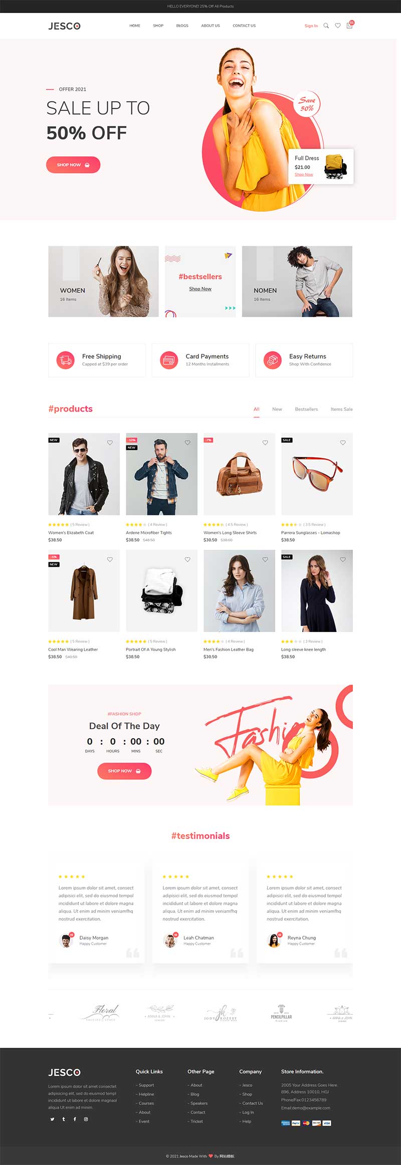 图片[1]-时尚服装配饰商城HTML模板-小栈资源网