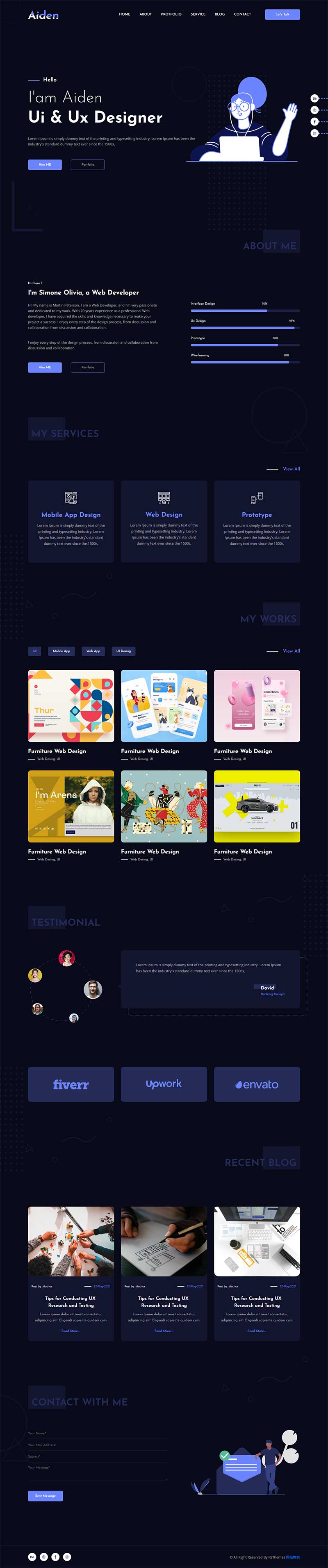 图片[1]-创意的个人作品主题html模板-小栈资源网