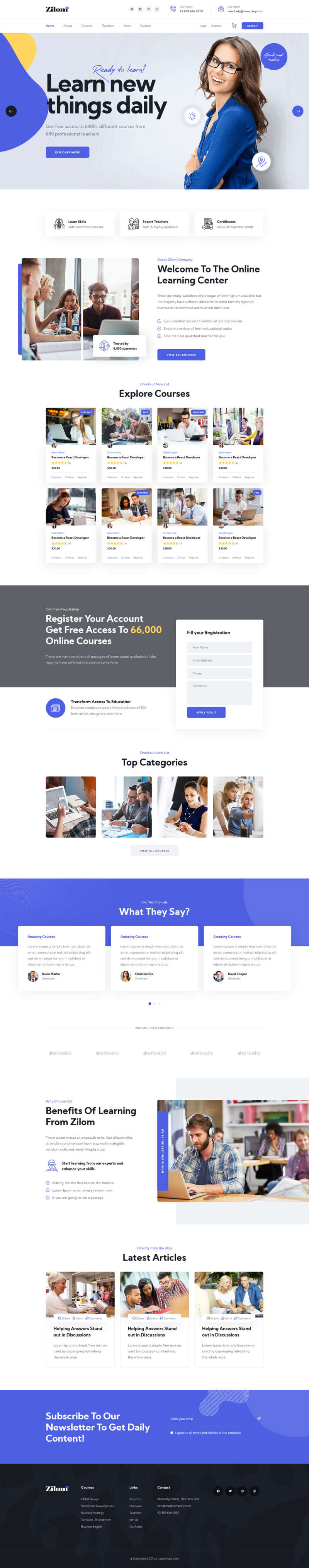 图片[1]-实用的在线教育学习官网HTML模板-小栈资源网