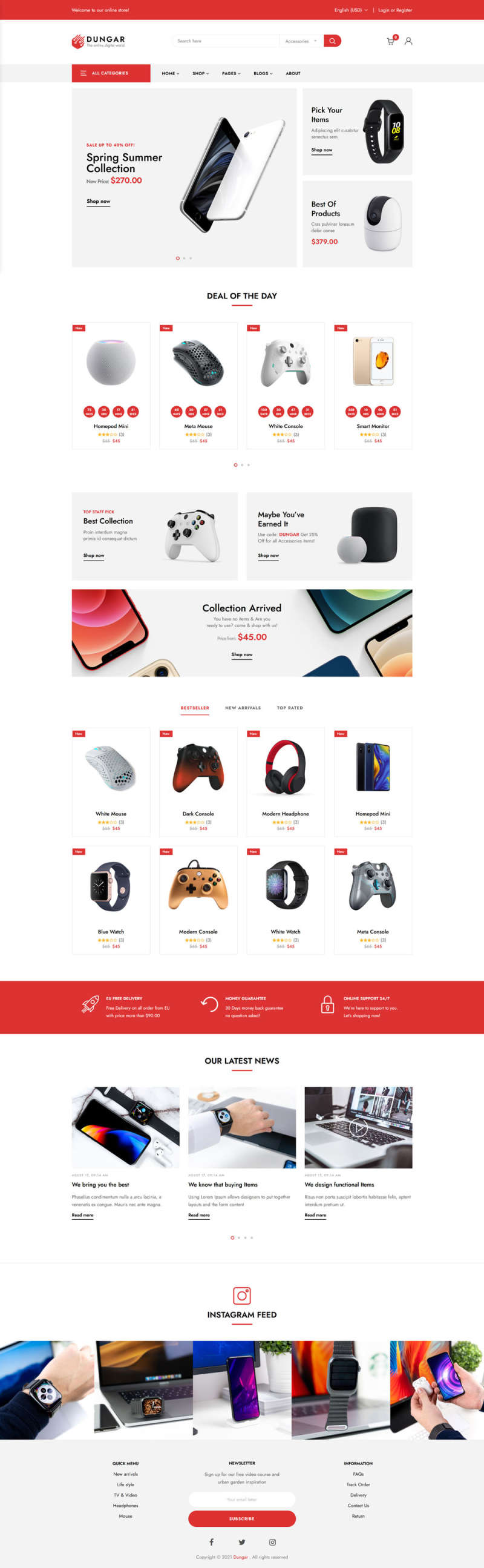 图片[1]-红色的电子数码商店HTML响应式模板-小栈资源网