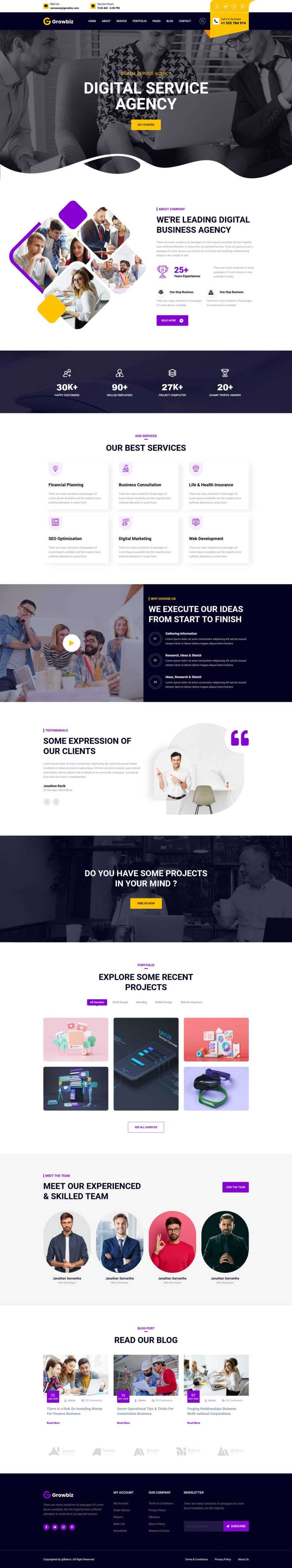 图片[1]-数字软件服务官网HTML5模板-小栈资源网