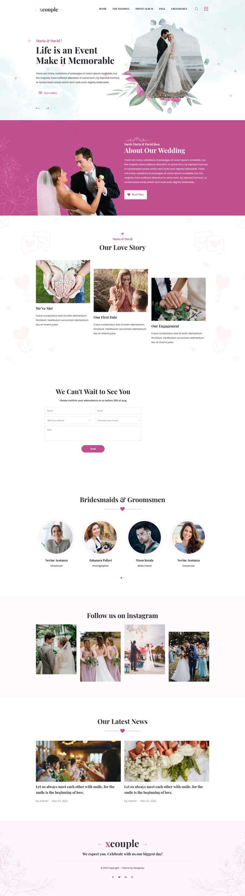 图片[1]-婚礼图片相册展示HTML模板-小栈资源网