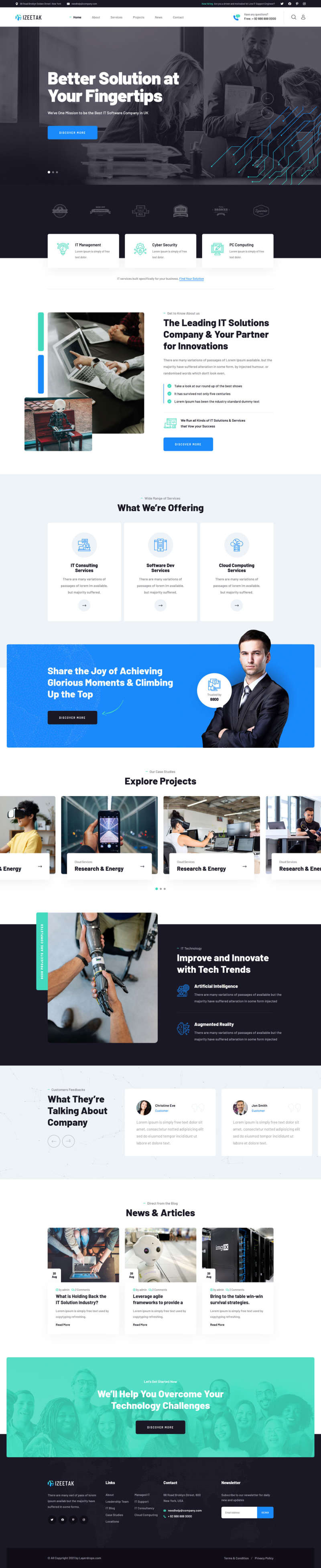 图片[1]-智能科技IT软件公司HTML响应式模板-小栈资源网