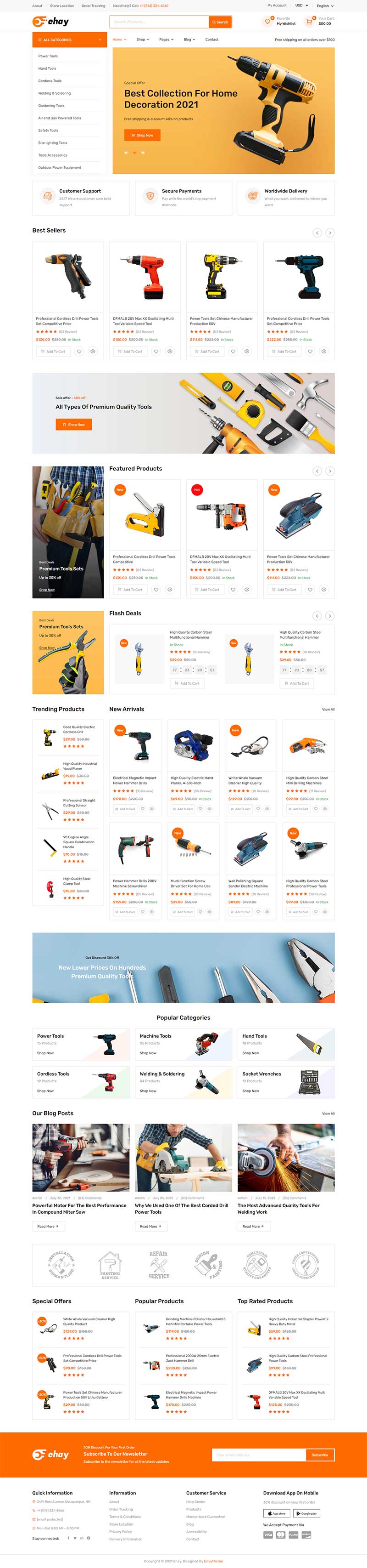 图片[2]-橙色的家用电器商城响应式模板-小栈资源网