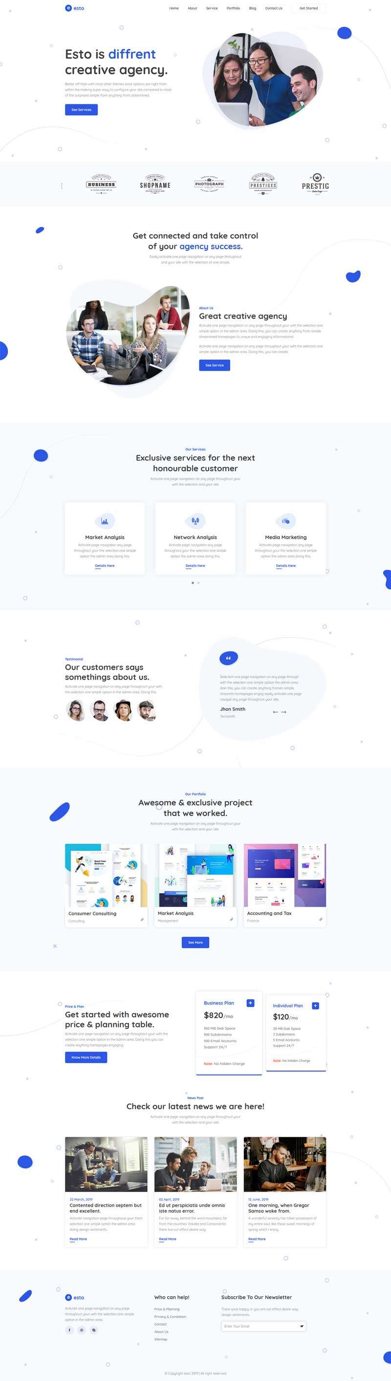 图片[1]-创意的微小企业工作室网站模板-小栈资源网