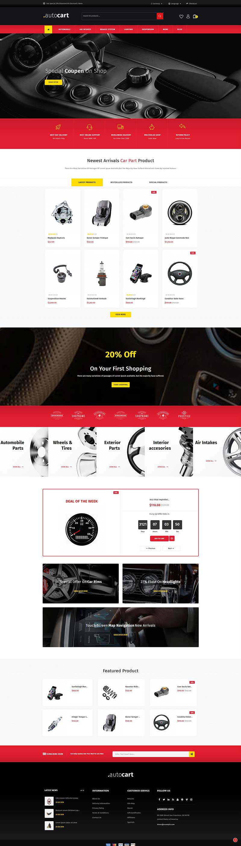 图片[1]-高端大气的html汽车零件电商网站模板-小栈资源网