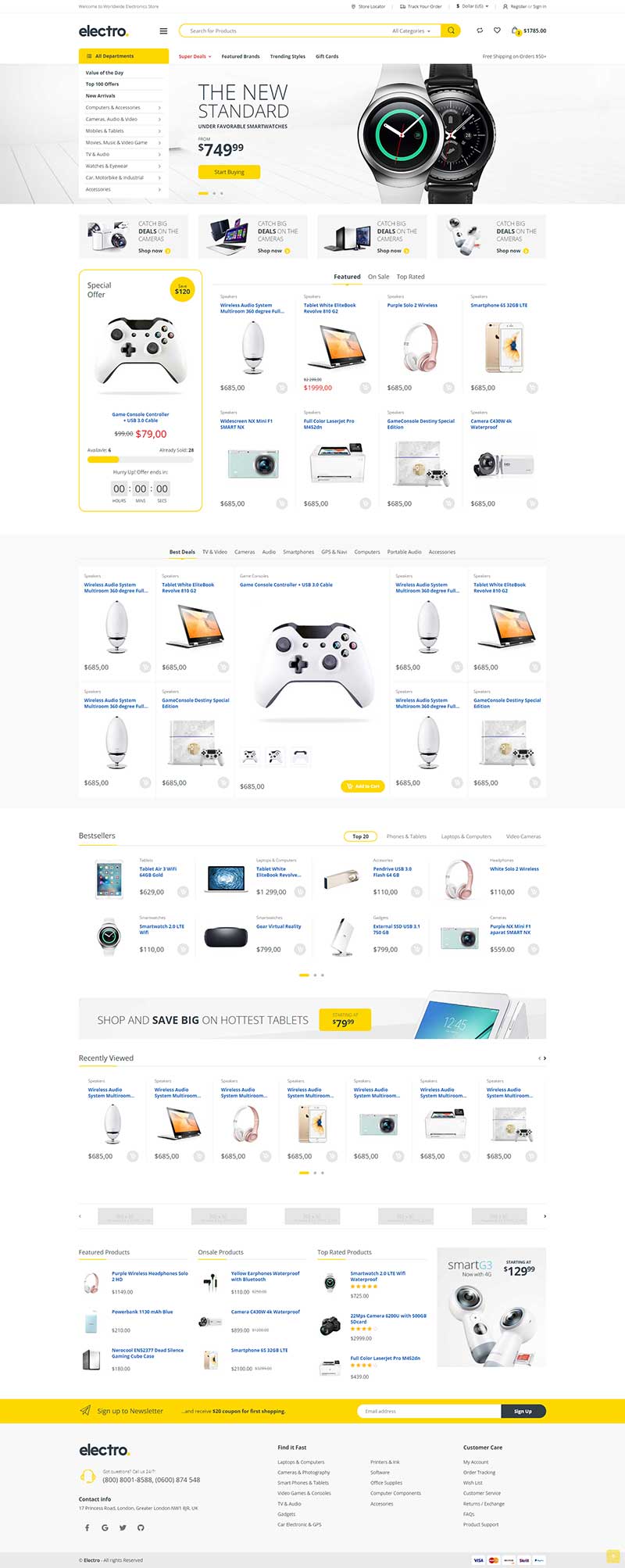 图片[1]-简洁明亮的综合型电子商城模板-小栈资源网