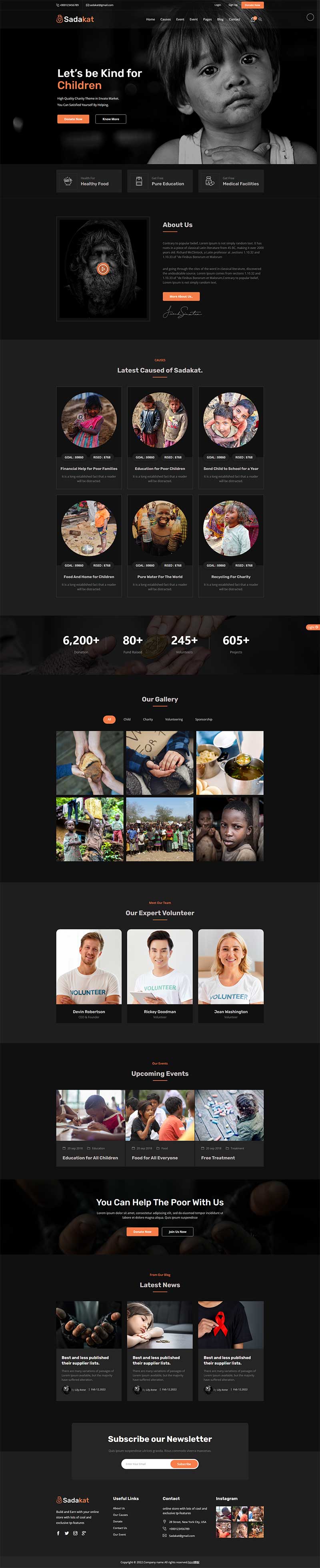 图片[1]-响应式慈善公益非营利机构html5网页模板-小栈资源网