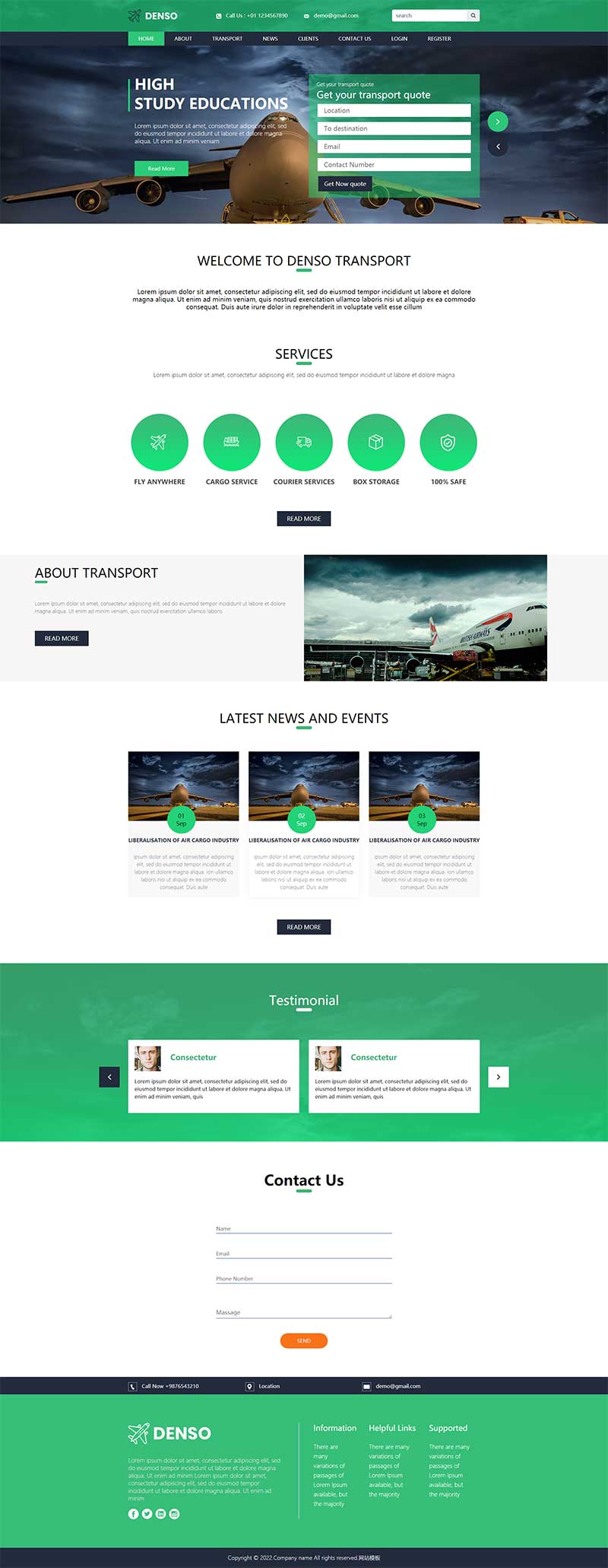 图片[1]-飞行员课程教育网站模板-小栈资源网