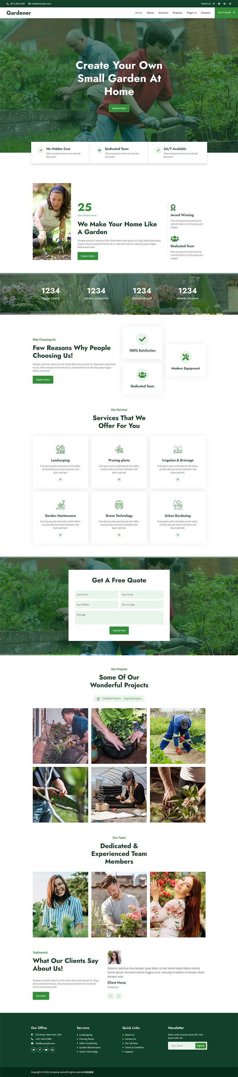 图片[1]-国外花园园艺花艺机构网站模板-小栈资源网