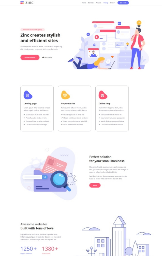 图片[1]-响应式网页设计开发公司网站模板-小栈资源网