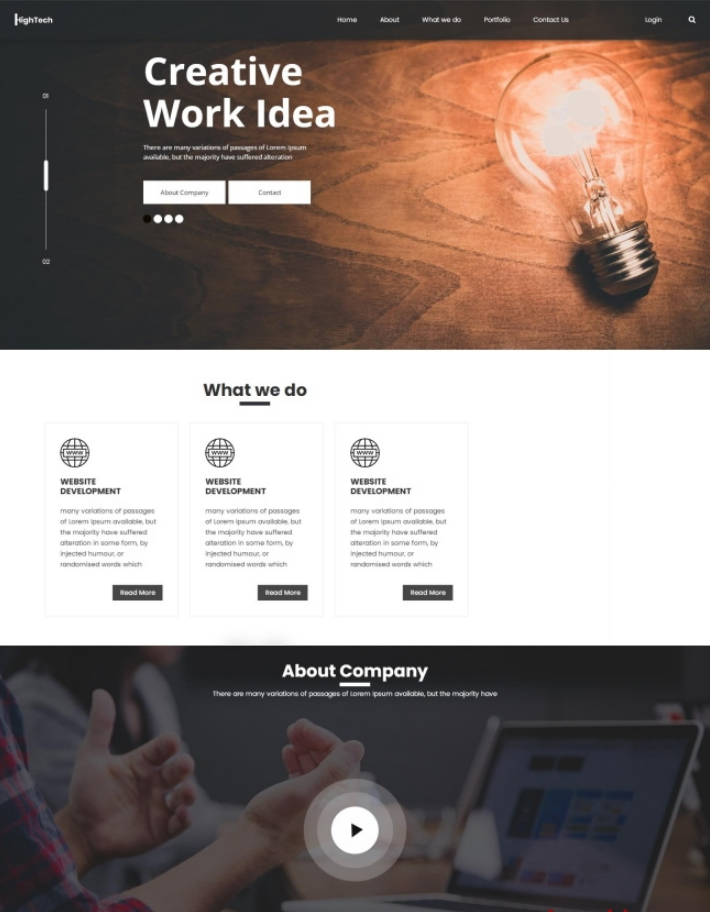 图片[1]-创意互联网公司业务宣传网站模板-小栈资源网
