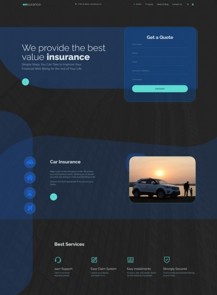 图片[1]-商业保险服务公司网站模板-小栈资源网