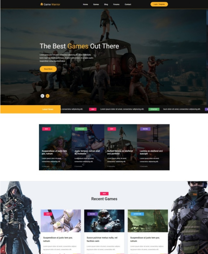 图片[1]-网游手游公司HTML5网站模板-小栈资源网