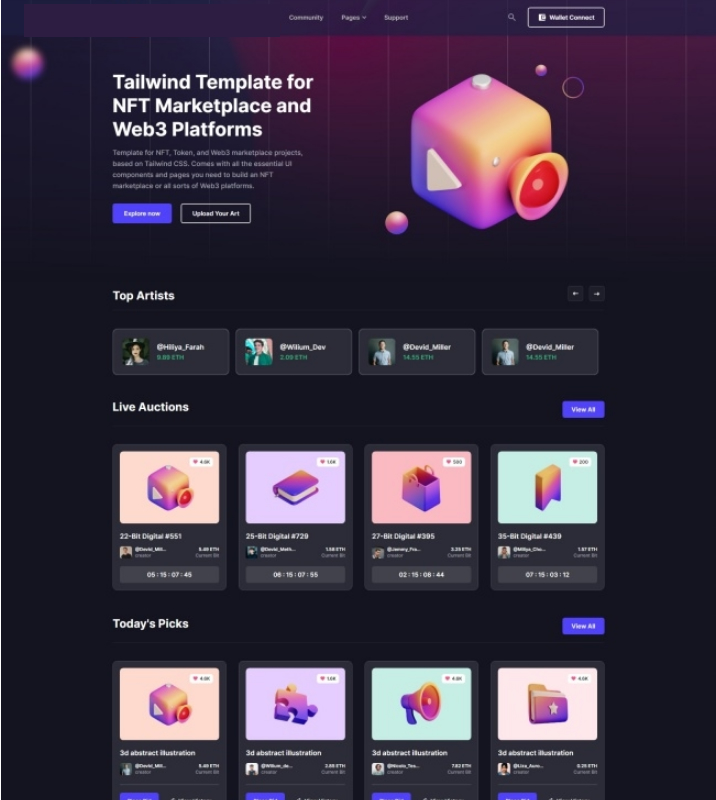 图片[1]-NFT市场服务企业网站模板-小栈资源网