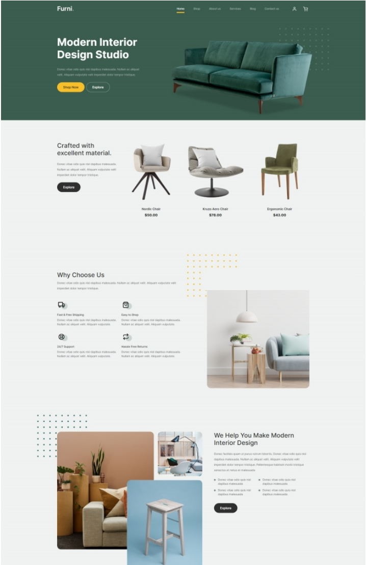图片[1]-现代室内设计工作室网站模板-小栈资源网