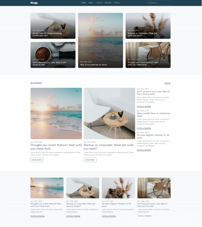 图片[1]-博客资讯新闻分享网站HTML5模板-小栈资源网