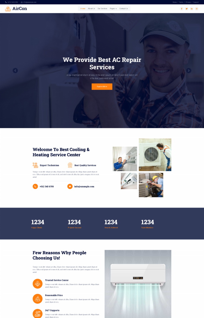 图片[1]-[PHP]DM建站系统家电设备维修服务机构网站模板 v1.22-小栈资源网