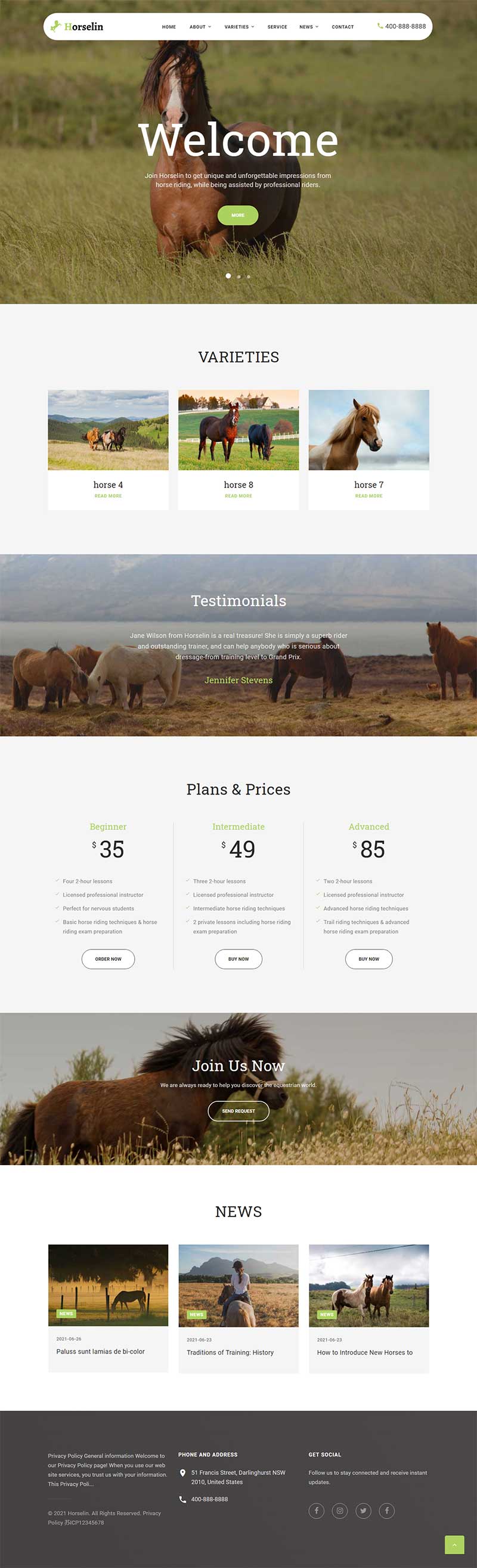 图片[2]-(自适应手机版)养马场畜牧业网站织梦模板-小栈资源网