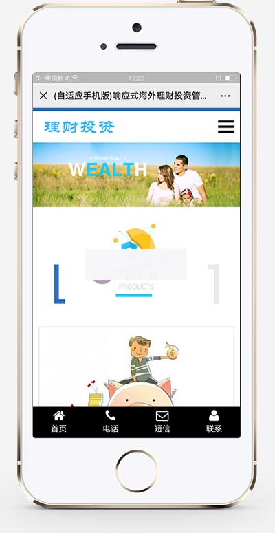 图片[1]-(自适应手机版)响应式海外理财投资管理类织梦模板-小栈资源网