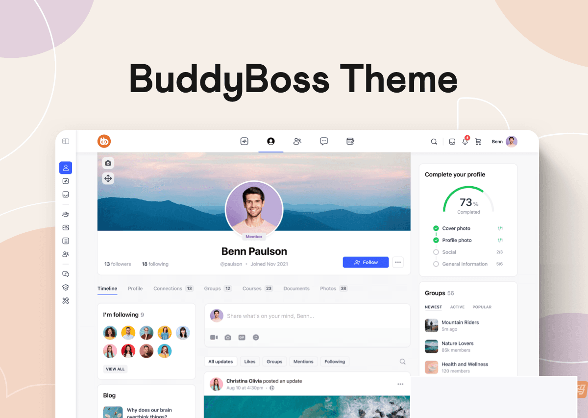 图片[1]-WordPress 定制主题BuddyBoss v2.4.3神仙道：共性化水平到达新高-小栈资源网